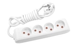 Viko Multi-let Dörtlü 5 Metre Grup Priz Klemensli - Beyaz