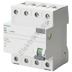 Siemens 4X63A 300MA Trifaze Kaçak Akım Rölesi 5SV Serisi