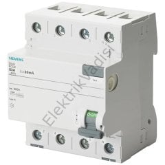 Siemens 4X80A 30MA Trifaze Kaçak Akım Rölesi 5SV Serisi