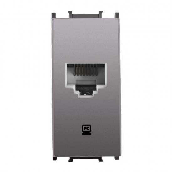 Viko Panasonic Thea Modüler Antrasit Data İnternet Prizi Cat-6 E Alt+Kapak Cat 6E 1M - WVTT14054AN-TR