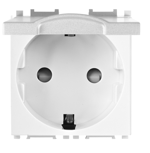 Viko Panasonic Modüler Opak Beyaz Kapaklı Topraklı Priz Çk Alt+Kapak 2M - WVTT22101WH-TR