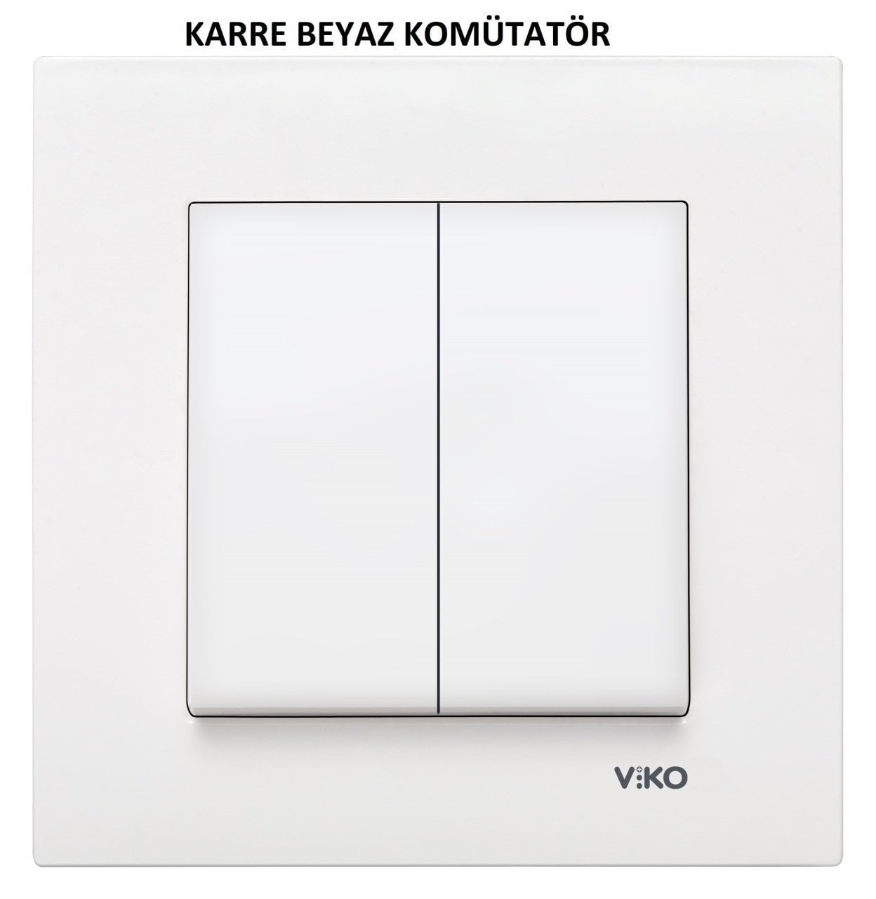 Viko Karre Beyaz İkili Anahtar Komütatör ÇERÇEVELİ