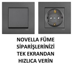 Viko Artline Novella FÜME Renk Anahtar ve Priz Çeşitleri