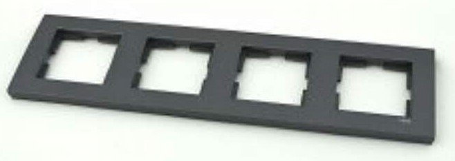 Viko Artline Novella FÜME Renk Anahtar ve Priz Çeşitleri Dörtlü Çerçeve