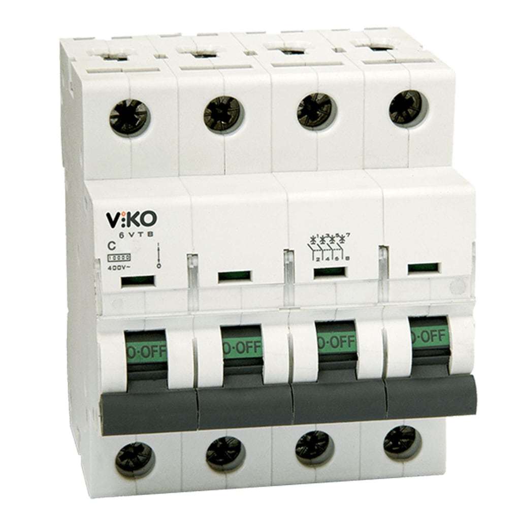 Viko 4x40 Amper 6ka Trifaze Nötr Kesmeli Sigorta 6VTB-4C40