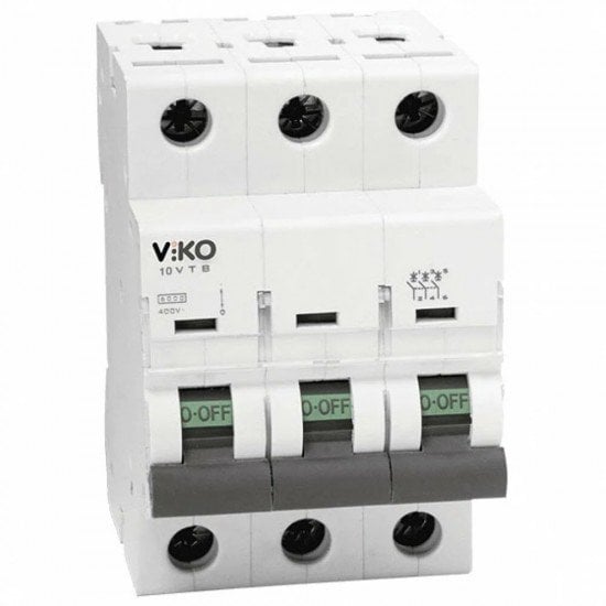 Viko 3x6 Amper 10ka Trifaze K Otomat C Tipi Sigorta 10VTB-3C06