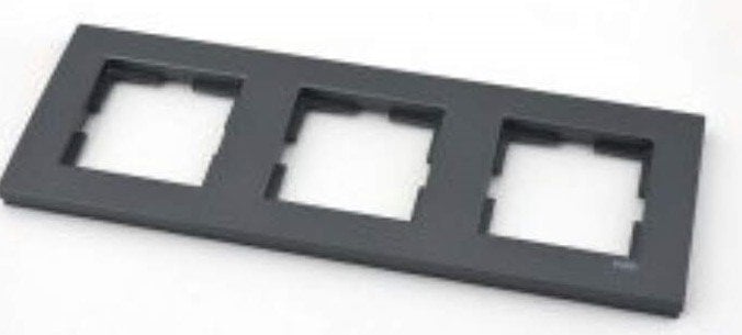 Viko Artline Novella FÜME Renk Anahtar ve Priz Çeşitleri Üçlü Çerçeve