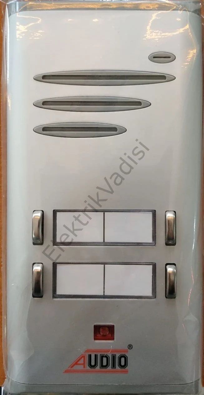Audio Zil Paneli Hoparlörlü ÇİFT SIRA Buton Sesli Görüntüsüz 4 lü