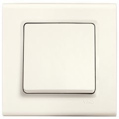 Viko Linnera/Rollina Beyaz/Krem Anahtar ve Priz Çeşitleri Beyaz - Jaluzi Kumanda Anahtarı 1 Düğmeli