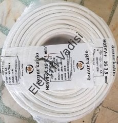 3X2.5 TTR Beyaz Tam Bakır TSE Kablo 1 METRE Beyaz