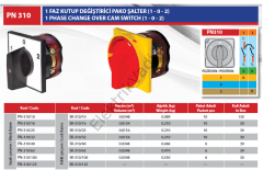 Pakosan Pako Şalter Kutup Değiştirici 0-1-2 1x40A, 3X40A, 5X40A, 6X40A 3X16 Amper