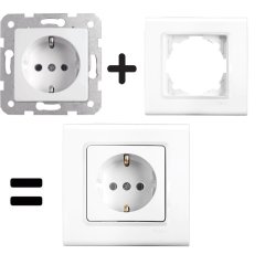 Viko Linnera/Rollina Beyaz/Krem Anahtar ve Priz Çeşitleri Beyaz - Linnera Tekli Sıva Üstü Kasa