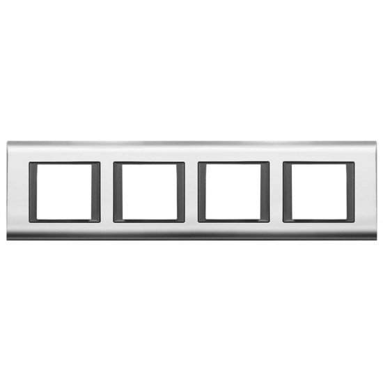 Viko Panasonic Thea Sistema 4x2M Chrome Füme Çerçeve