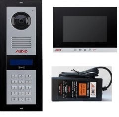 Audio Görüntülü Diafon Şifreli Panelli 7 İnç Şubeli Komple 15 Daire