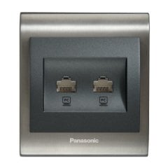 Viko Panasonic Thea Blu Inox Füme İkili Data Prizi Cat-6