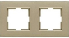 Viko Artline Novella BRONZ Renk Anahtar ve Priz Çeşitleri Beşli Çerçeve