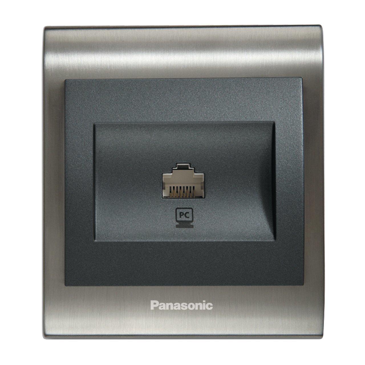 Viko Panasonic Thea Blu Inox Füme İkili Data Prizi Cat-6 Metalik Beyaz