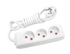 Viko Multi-let Üçlü 3 Metre Grup Priz Klemensli - Beyaz