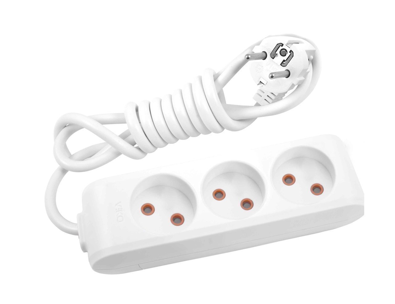 Viko Multi-let Üçlü 5 Metre Grup Priz Klemensli - Beyaz