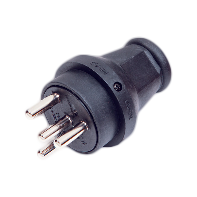 Ne-ad Kauçuk Trifaze Düz Fiş 3x25 A 4005