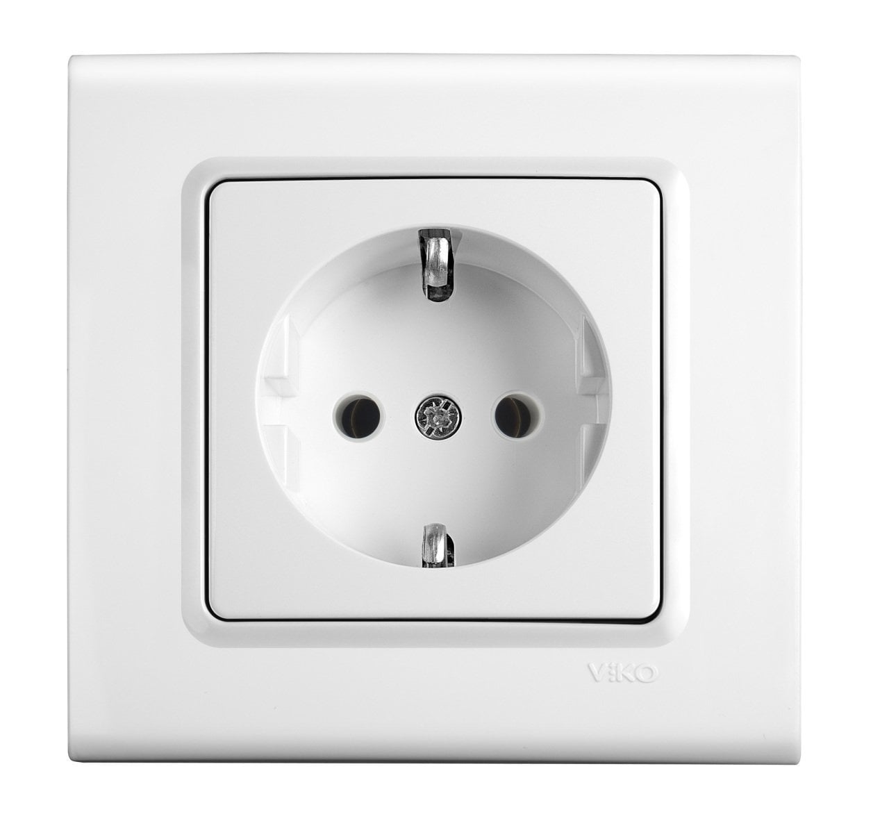 Viko Linnera/Rollina Beyaz/Krem Topraklı Priz Krem - Linnera Çerçeveli