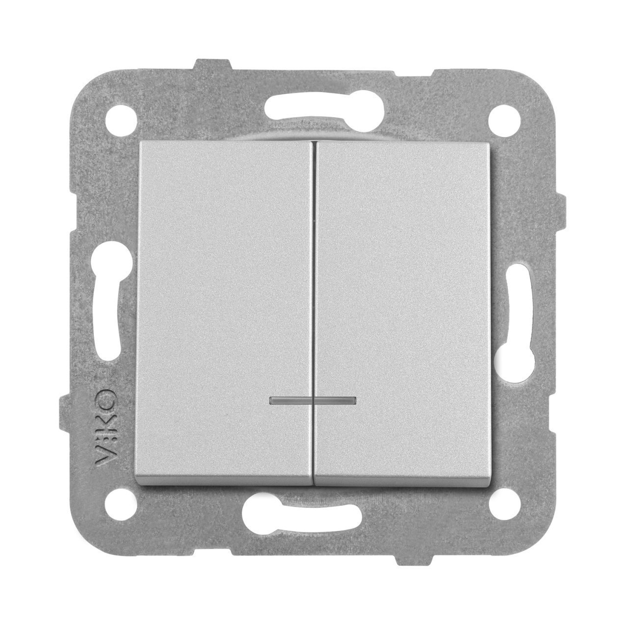 Viko Novella METALİK BEYAZ Renk Anahtar ve Priz Çeşitleri Işıklı Komütatör