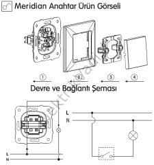 Viko Karre Beyaz Tekli Anahtar ÇERÇEVELİ