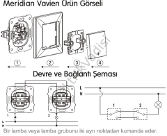 Viko Karre Beyaz Vavien  ÇERÇEVELİ