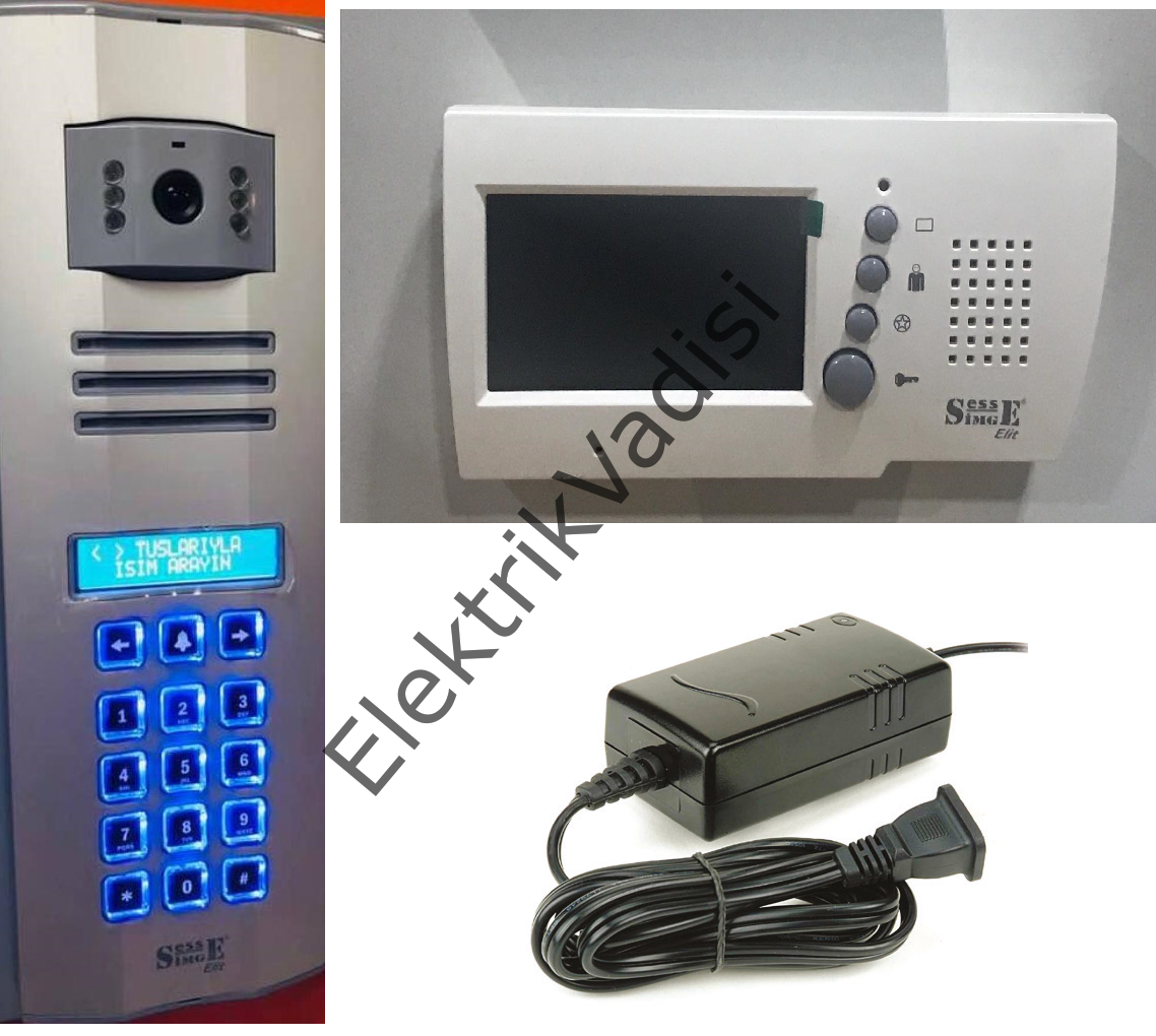 Simge Görüntülü Diafon Şifreli Panelli 4.3 İnç Şubeli Komple 10 Daire