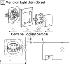Viko Karre Beyaz Light ÇERÇEVELİ