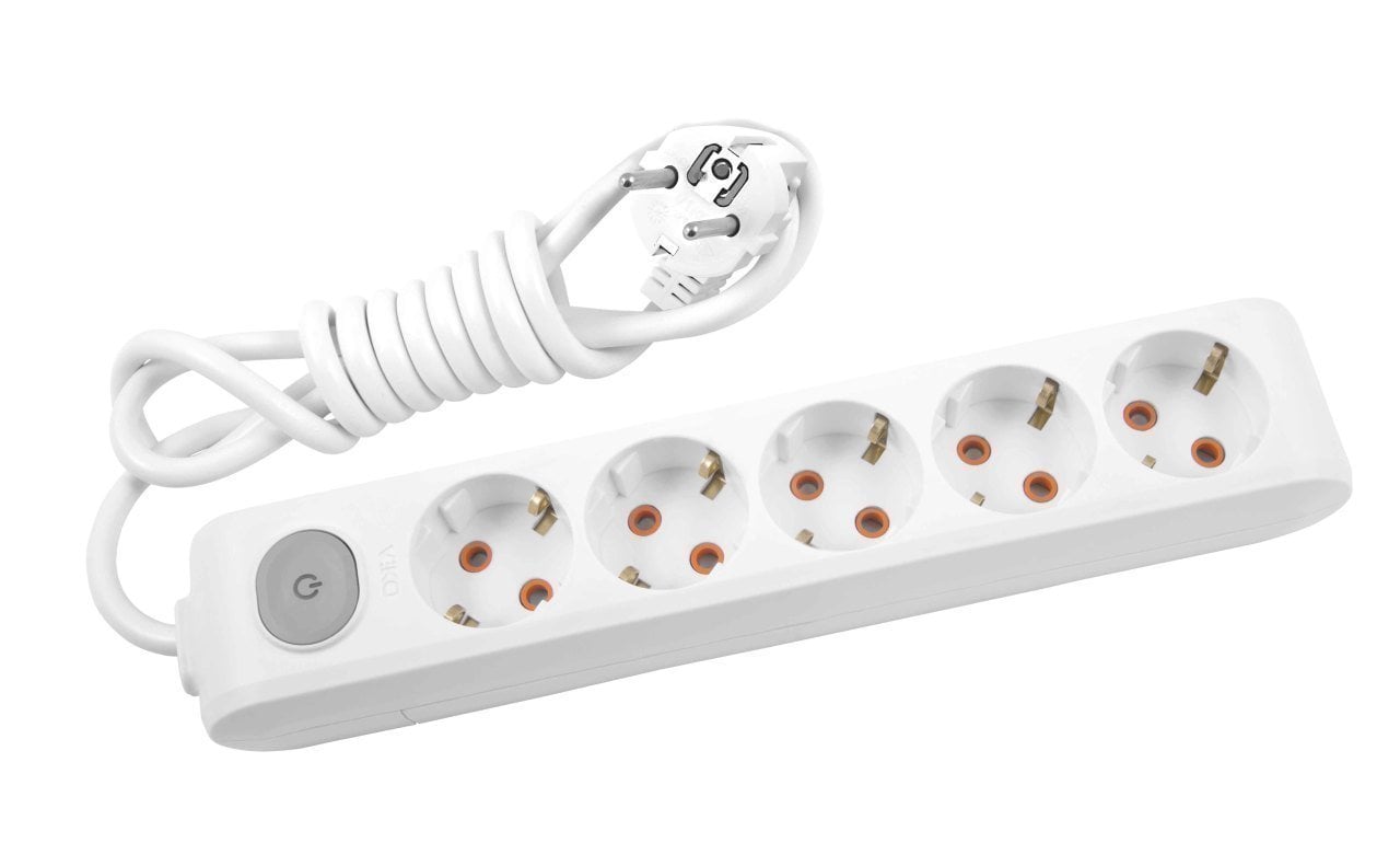 Viko Multi-let Beşli 2 Metre Anahtarlı Grup Priz Klemensli
