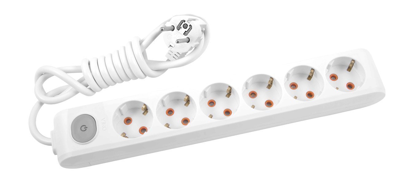 Viko Multi-let Altılı 5 Metre Anahtarlı Grup Priz Kablolu Klemensli