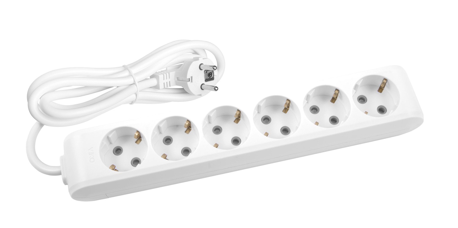 Viko Multi-let Altılı 3 Metre Grup Priz Kablolu Klemensli - Beyaz
