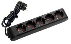 Viko Multi-let Siyah Renk Klemensli Grup Prizler 5li - 5 Metre