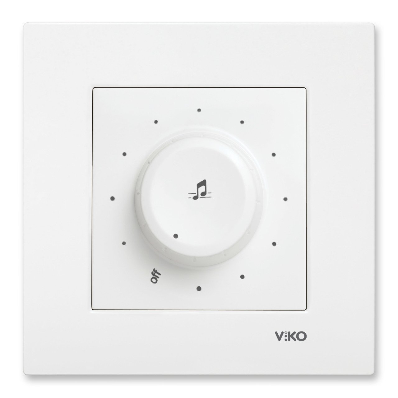 Viko Karre Beyaz Müzik Yayın Anahtarı ÇERÇEVELİ