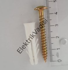 Gündüz Sunta Vidası +Dübel 5x45 Kendinden Somunlu 100 ADET