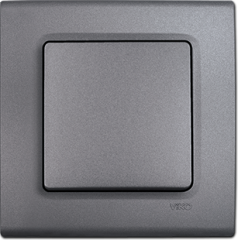 Viko Linnera Life Granit Grisi Siyah Tekli Anahtar Siyah - Çerçeveli