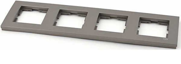 Viko Artline Novella ANTRASİT Anahtar ve Priz Çeşitleri Dörtlü Çerçeve