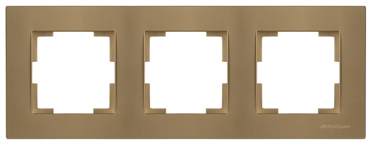 Mutlusan Rita Serisi Anahtar ve Priz Çeşitleri Antik Altın - Üçlü Çerçeve