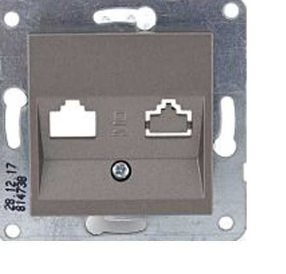 Viko Artline Novella ANTRASİT Anahtar ve Priz Çeşitleri Nümeris Telefon Prizi