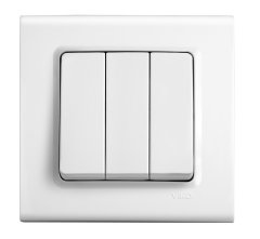 Viko Linnera/Rollina Beyaz/Krem Üçlü Anahtar Krem - Rollina Çerçeveli