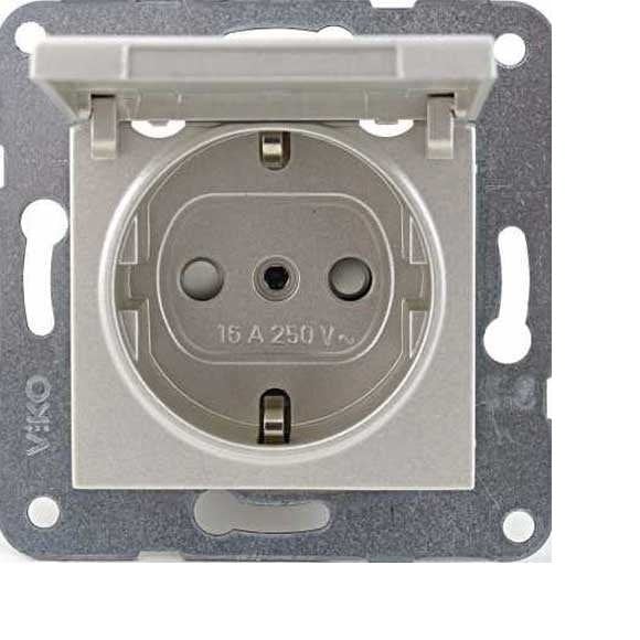Viko Artline Novella ANTRASİT Anahtar ve Priz Çeşitleri Topraklı Priz Kapaklı