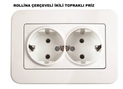 Viko Linnera Beyaz İkili Topraklı Priz Çerçeve Dahil