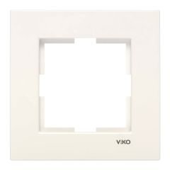 Viko Karre/Meridian Beyaz/Krem Anahtar ve Priz Çeşitleri Krem - Karre Tekli Çerçeve