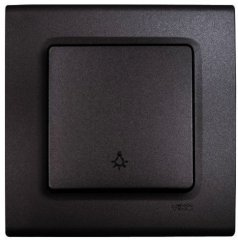 Viko Linnera Life Granit Grisi Siyah Light Anahtarı Siyah - Çerçevesiz