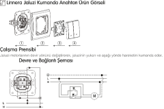 Viko Linnera Life Granit Grisi Siyah Jaluzi Kumanda Anahtarı