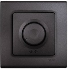 Viko Linnera Life Granit Grisi Siyah Dimmer 600w Siyah - Çerçeveli
