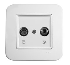 Viko Linnera/Rollina Beyaz Tv Sat Uydu Prizi Beyaz - Rollina Çerçeveli