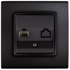 Viko Linnera Life Granit Grisi Siyah Tekli Nümeris Telefon Cat-3 Siyah - Çerçeveli