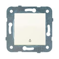 Viko Karre/Meridian Beyaz/Krem Anahtar ve Priz Çeşitleri Krem - Light Anahtarı